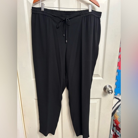 Eileen Fisher Pants - Eileen Fisher pullup pants 100% silk black color women’s size XLarge